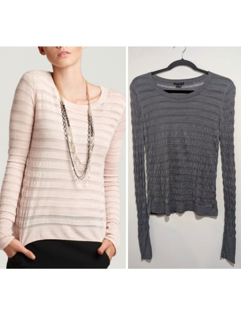 Theory | Walsa Briola Textured Knit Sweater in Grey